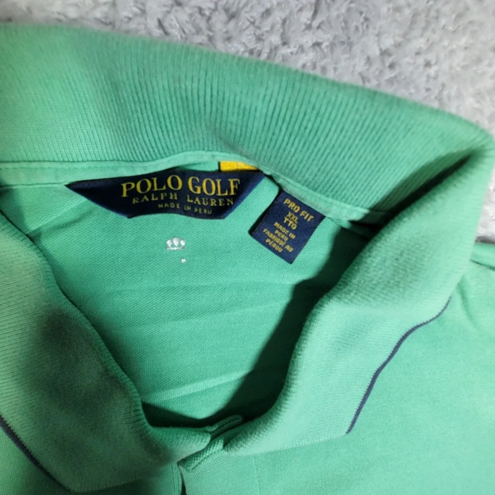 Polo Ralph Lauren Lime Green Shirt Mens XXL  Short Sleeve Cotton
